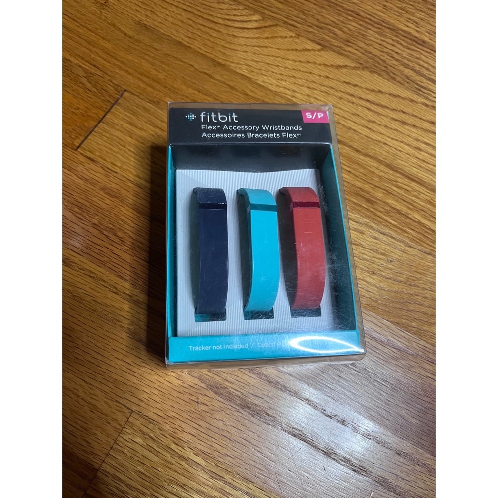 Fitbit Flex Accessory Wristbands 3-Pack Navy Teal Red Size Small S/P New